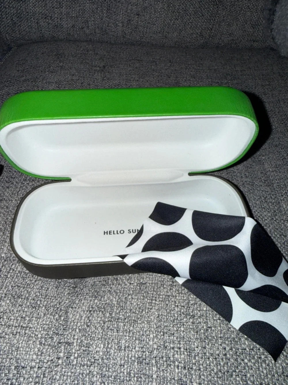 Kate spade hard sunglass case green and black